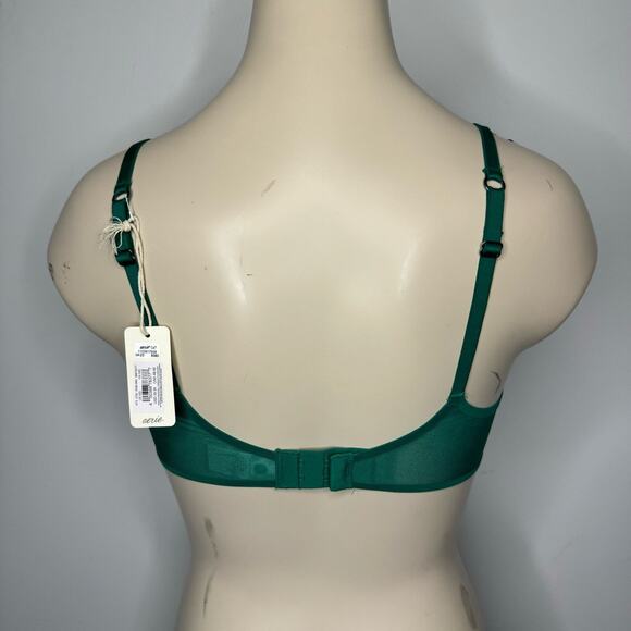 Aerie Womens Size 32B Balconette Unlined Underwire Bra Green Mesh Adjustable NWT - Picture 3 of 4
